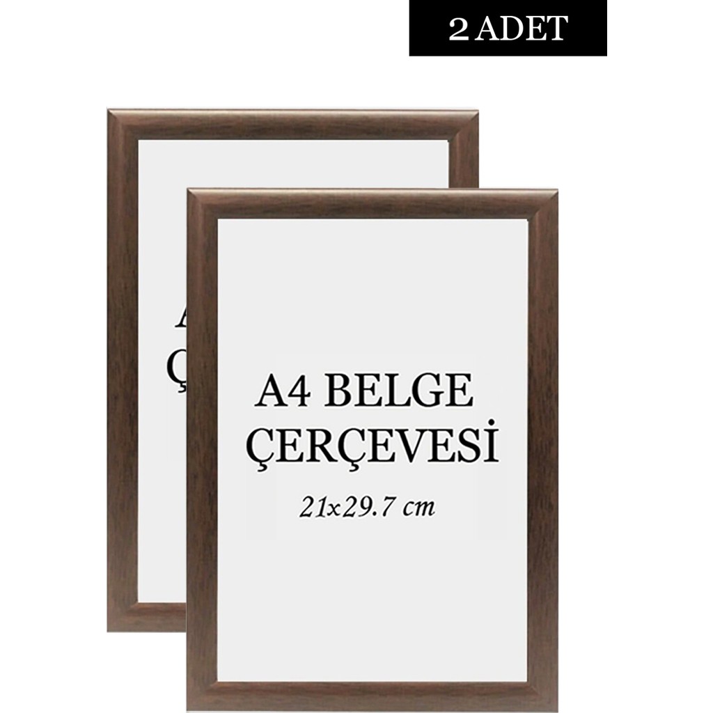 Özcanlar Çerçeve 2 Li Set A4(21X29.7) Diploma Çerçevesi Belge Çerçeveleri Sertifika Çerçevesi - Kahve - 21 x 30 Resim & Fotoğraf Çerçevesi Fiyatı