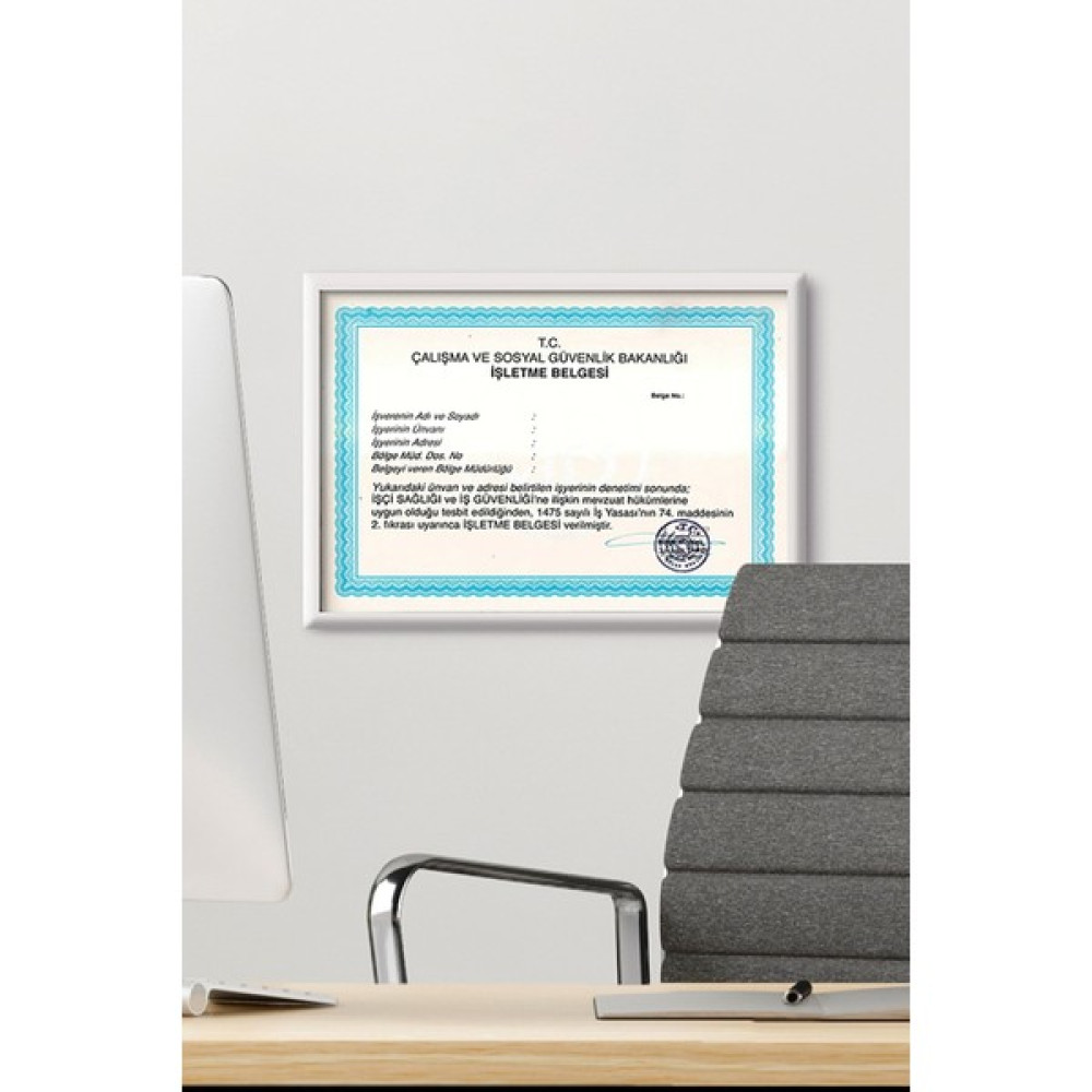 Özcanlar Çerçeve A4 Çerçeve Ucuz 21X30 Sertifika Evrak Diploma Belge Fotoğraf Çerçevesi Duvara Asılabilir Ofis Özc-Boşbelge - Renkli - 21 x 29.7 cm Resim & Fotoğraf Çerçevesi Fiyatı