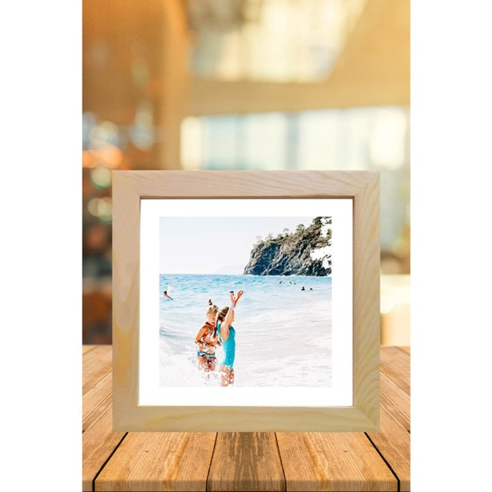 Özcanlar Çerçeve Fonlu Ahşap Derinlik Görünümlü Çerçeve Tekli Boş Çerçeve Masa Üstü Özc-Fonlu - 40X40 Resim & Fotoğraf Çerçevesi Fiyatı