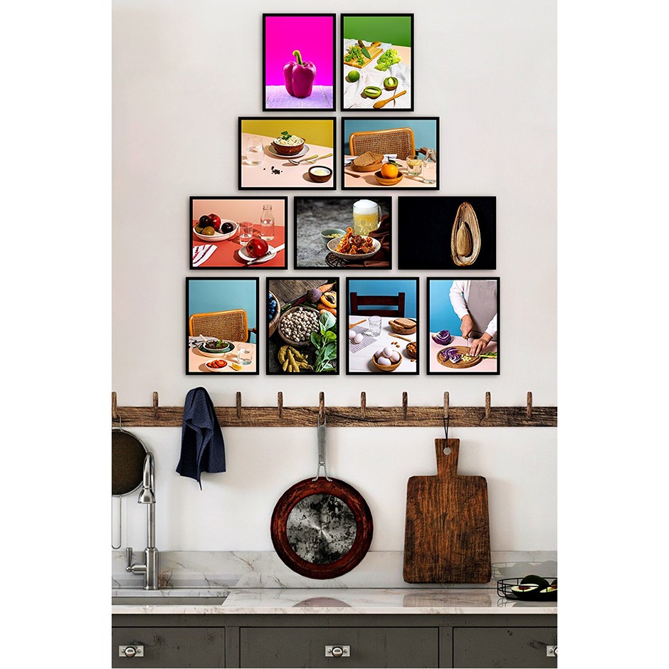 Özcanlar Çerçevesiz Çerçeve Görünümlü 11 Parça Mutfak Gastronomi Temalı Mdf Tablo Seti ÖZC-MDF11A - 15x20 cm SSD / Solid State Drive Fiyatı