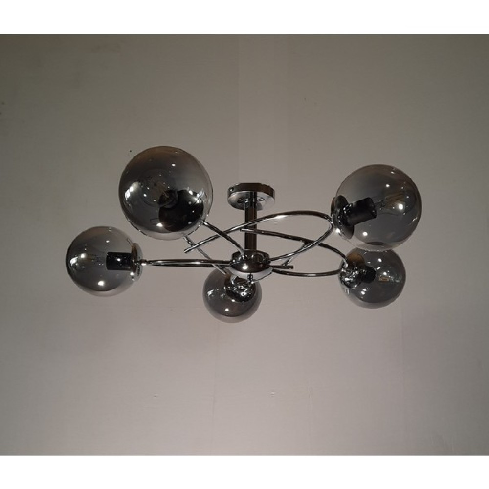 Özçelik Atomik Gloplu Salon Avizesi - Krom - 5'li Avize Fiyatı