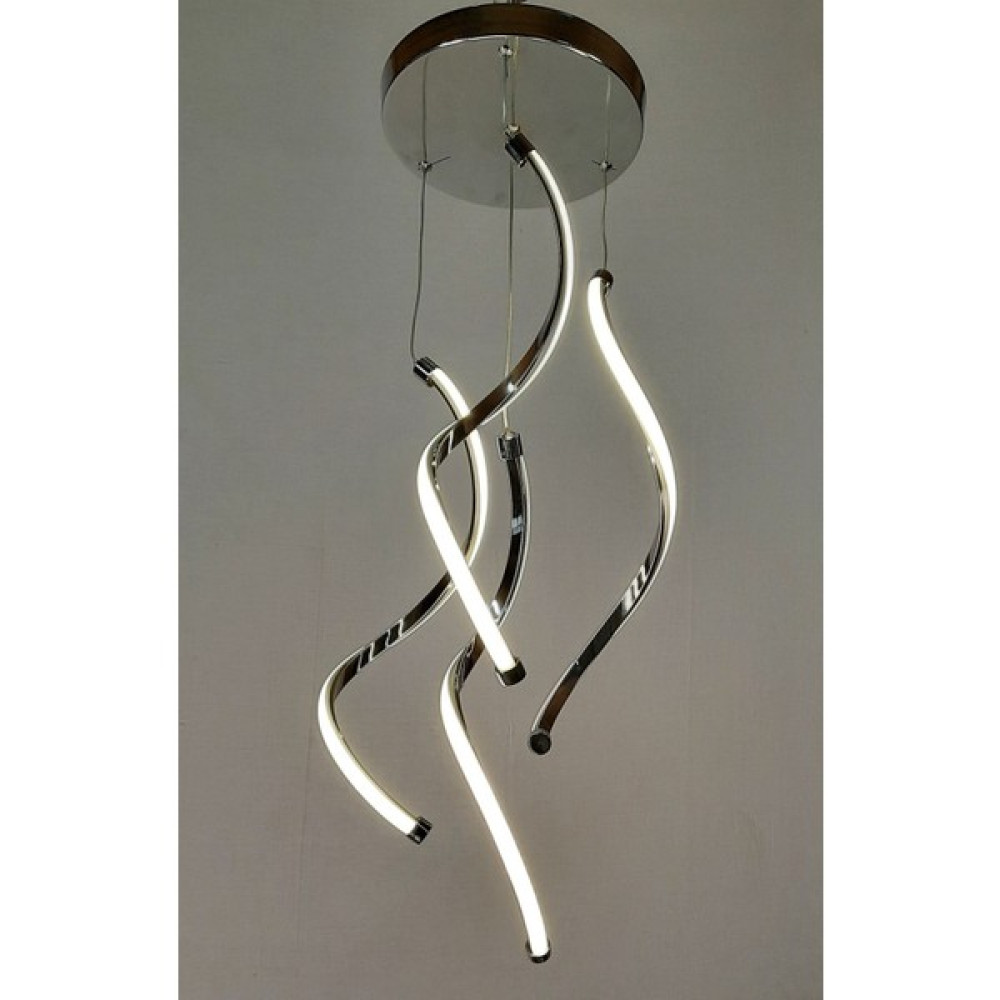 Özçelik Burgulu Daire Modern Sarkıt Krom 4'lü Led Avize GLX201AV391 Avize Fiyatı