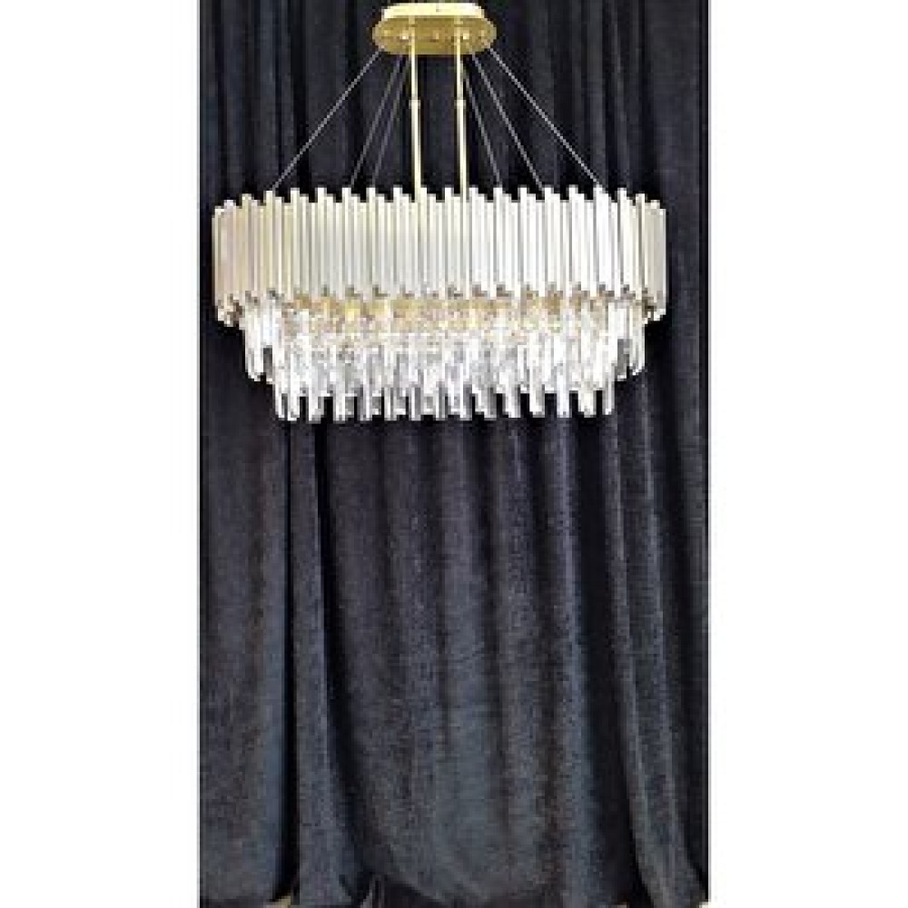 Özçelikler Antresit Inox Oksit Kristal 80lik Oval Salon Avize Standart Avize Fiyatı