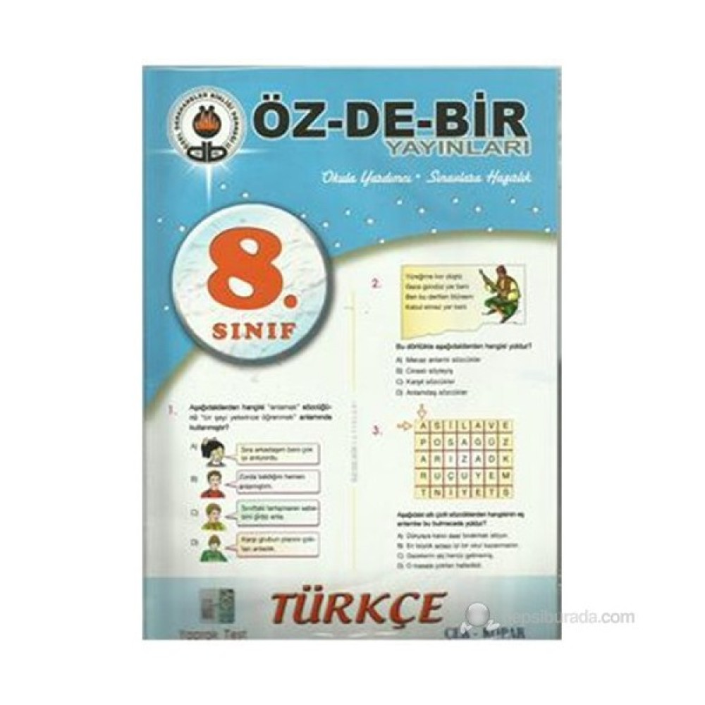 Özde Bir Yayınları 8.Sınıf Türkçe Çek Kopar Yaprak Test Türkçe Fiyatı