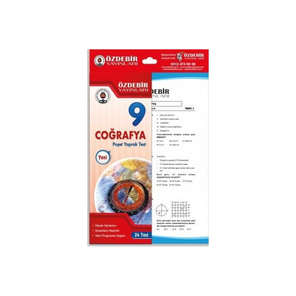 Özde Bir Yayınları 9. Sınıf Coğrafya Poşet Yaprak Test Yaprak Testler Fiyatı