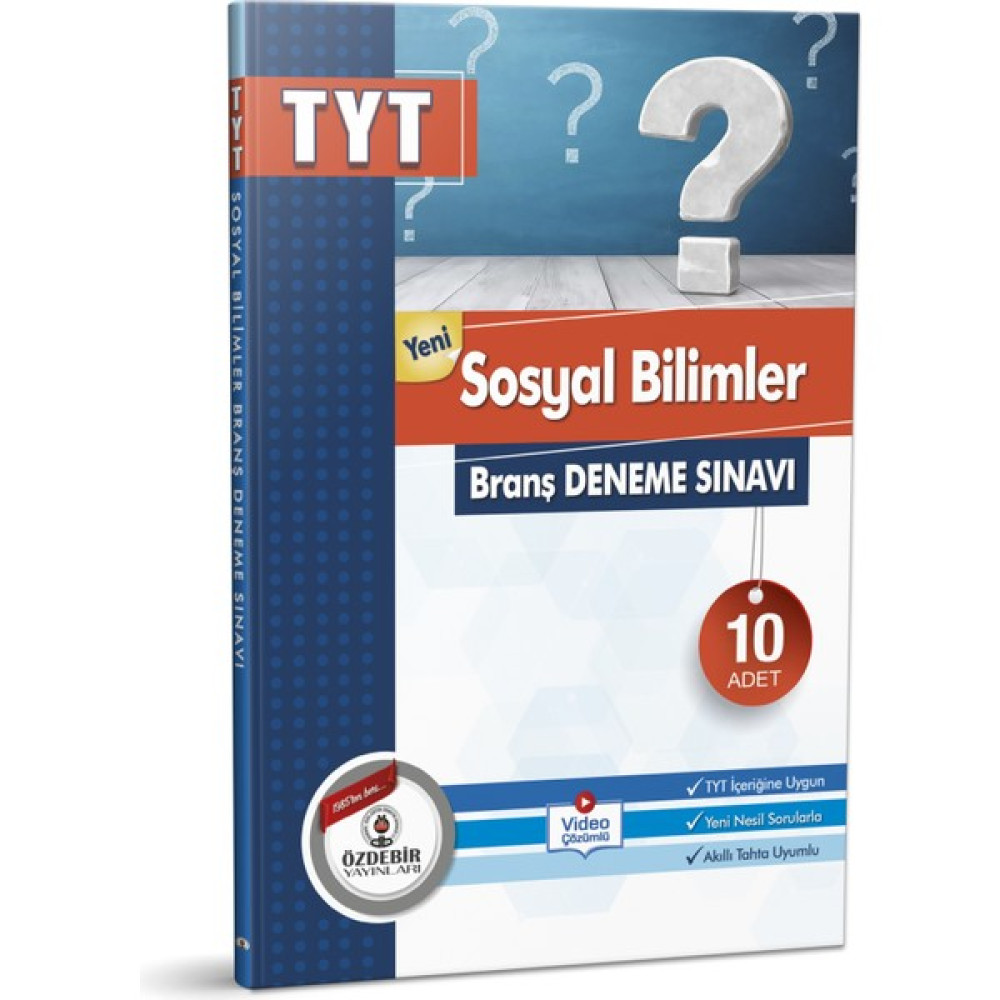 Özde Bir Yayınları Özdebir Yayınları Tyt Sosyal Bilimler 10 Branş Deneme Sınavı Temel Yeterlilik Testi (TYT) Fiyatı