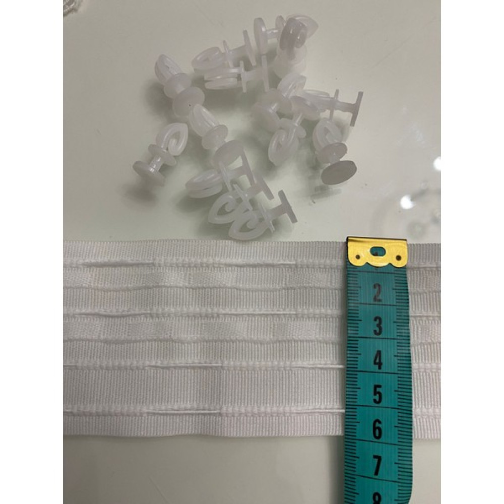 Özdem Home Perde Ekstraforu-Perde Şeridi 6 M En 6 cm 30 Adet Perde Düğmesi - Beyaz Perde Aksesuarı Fiyatı