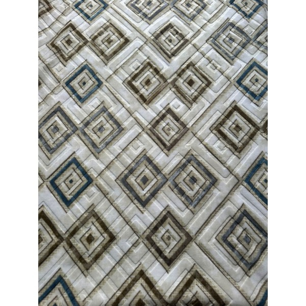 Özdem Home Saraylı Kabartmalı Metre Kesim Halı Örtüsü (Lastiksiz) - Kahverengi - Yeşil - 230 x 330 cm Salon & Oturma Odası Tekstili Fiyatı