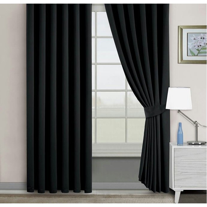 Özdemirhome Blackout Karartma Güneşlik Perde Pilesiz Siyah - 400 x 270 cm Perde Fiyatı