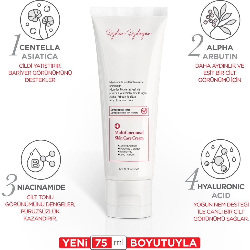 Özden Özdoğan Centella Asiatica İçerikli Yatıştırıcı Onarıcı ve Bariyer Koruyucu Cica Bakım Kremi 75 ml Tüm Cilt Tipleri İçin Diğer Fiyatı