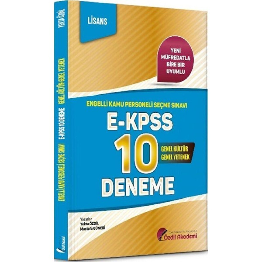 Özdil Akademi E-KPSS Lisans 10 Deneme Ders Sınav Kitapları Fiyatı