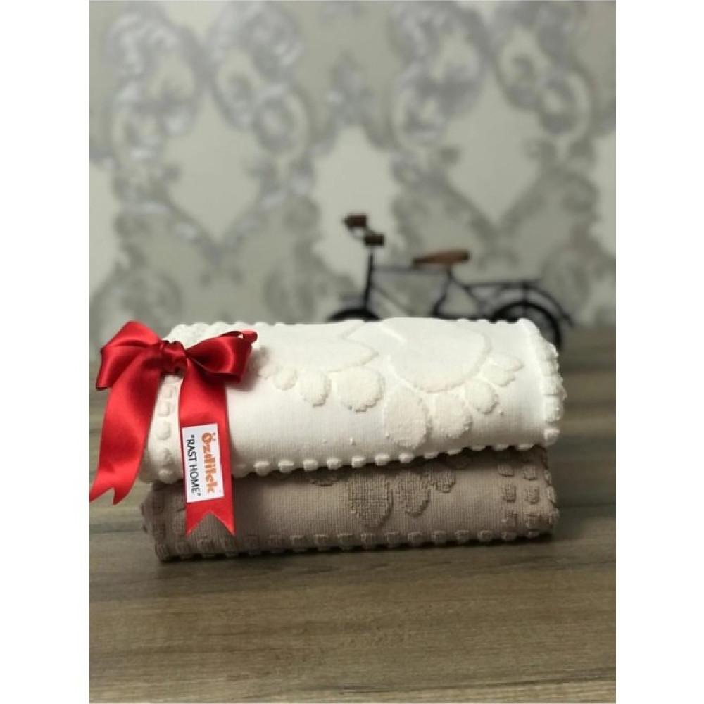 Özdilek Banyo Ayak Havlusu 2'li (Krem - Bej) - 50 x 70 cm - Bej - Krem Ayak Havlusu Fiyatı