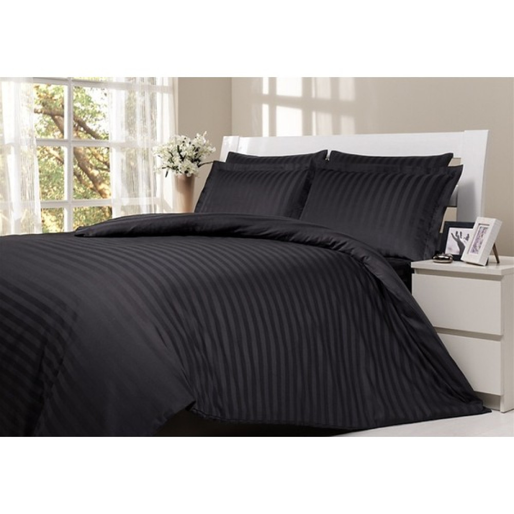 Özdi̇Lek Çift Kişilik Line Çizgili Saten Nevresim Takımı-Siyah - Renkli - 200 x 220 cm Nevresim Takımı Fiyatı