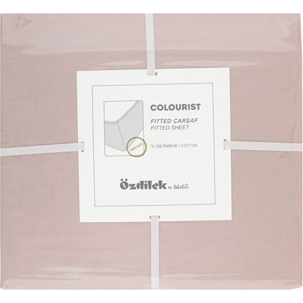 Özdilek Colourist Çift Kişilik Lastikli Fitted Çarşaf 160X200+30 - 160 x 200 cm - Kahverengi Çarşaf Fiyatı