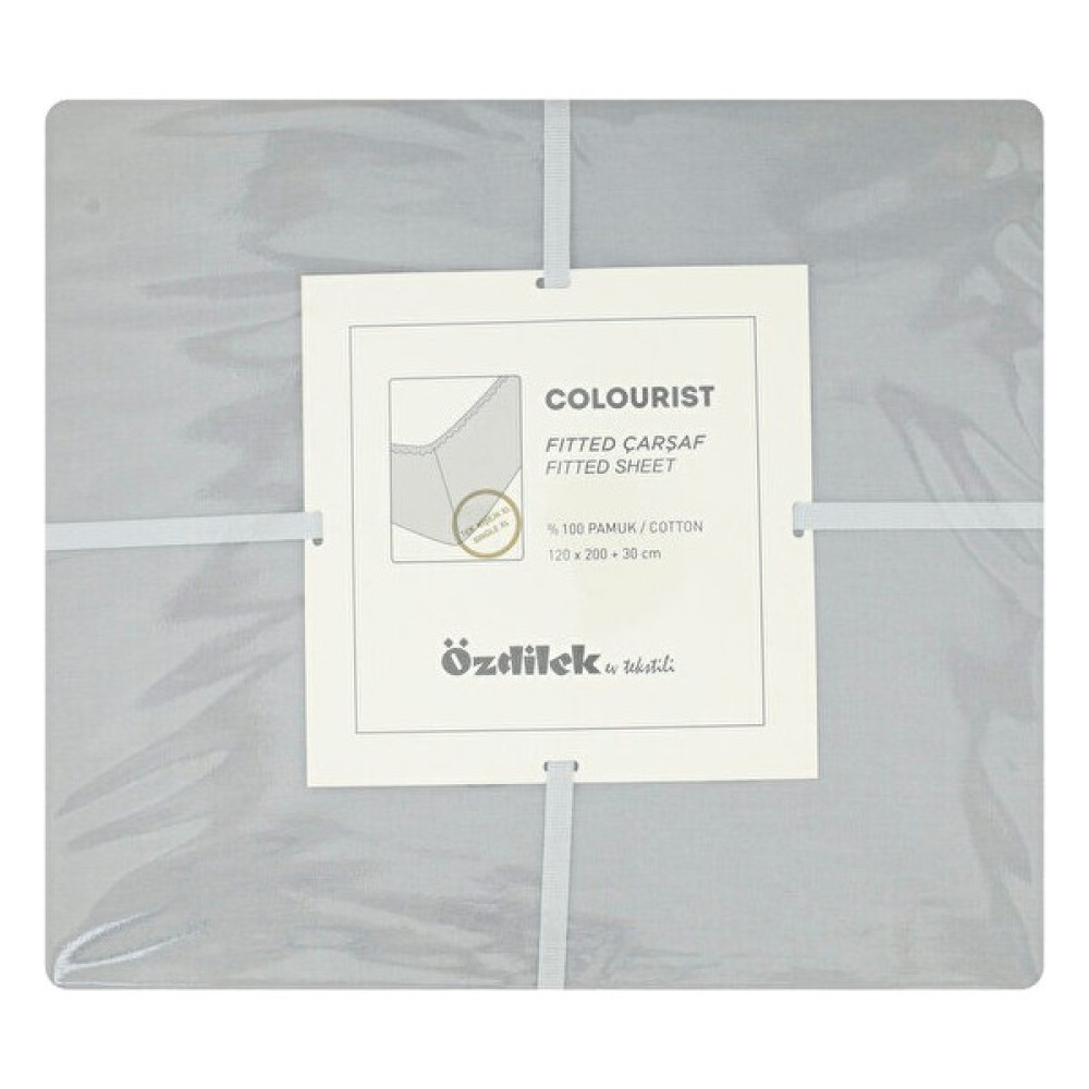 Özdilek Colourist Lastikli Fitted Çarşaf 120X200+30 - 120 x 200 cm - Gümüş Çarşaf Fiyatı