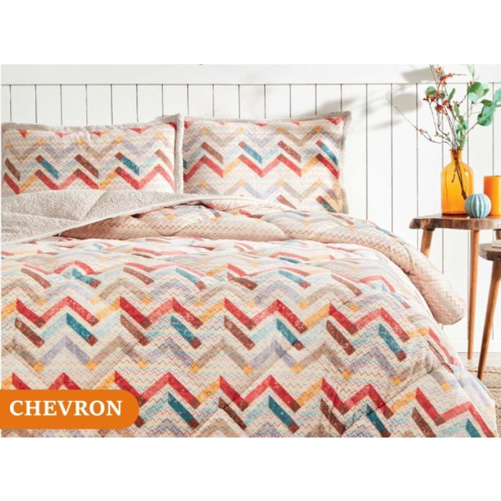 Özdilek Cottony Yorgan Seti Çift Kişilik Chevron 220 x 240 cm - Bej Yorgan Fiyatı