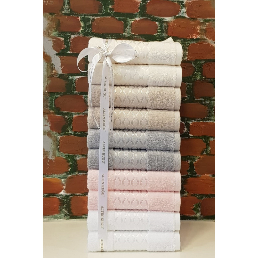 Özdilek Elissa Havlu 10 Adet - Pembe Beyaz Gri Taş Krem Banyo Havlusu Fiyatı