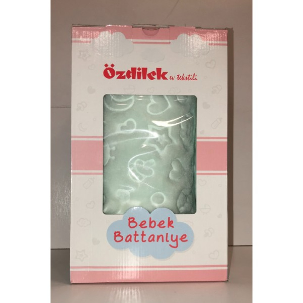 Özdilek Embos Mint Peluş Bebek Battaniyesi 100X120 cm - 0 - 3 Yaş Bebek Battaniyesi Fiyatı