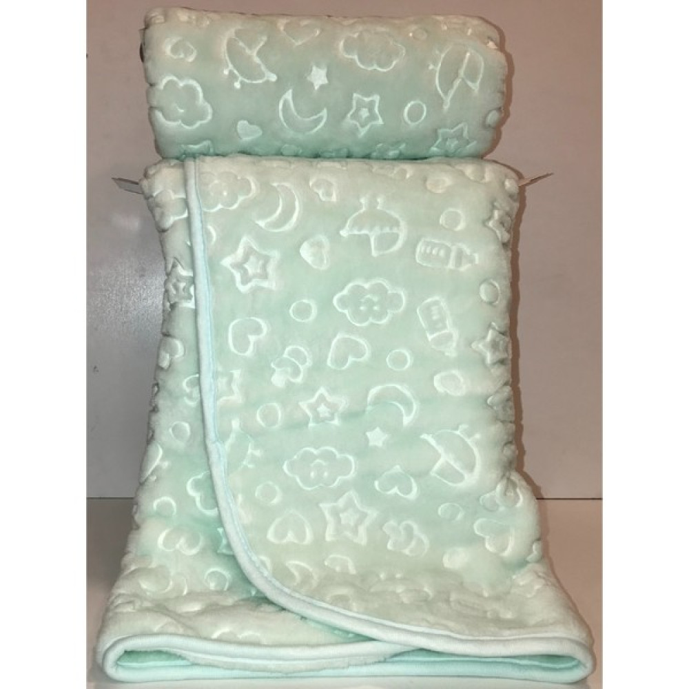 Özdilek Embos Mint Peluş Bebek Battaniyesi 100X120 cm Bebek Battaniyesi Fiyatı
