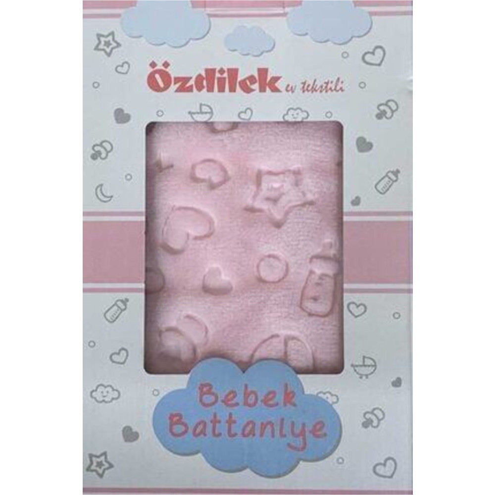 Özdilek Embos Peluş Bebek Battaniyesi 100 X 120 Pembe Bebek Battaniyesi Fiyatı