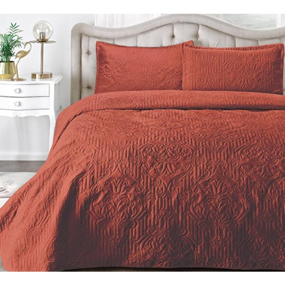 Özdilek Flair Tek Kişilik Yatak Örtüsü 180x230 - Kiremit - 180 x 230 cm Yatak Örtüsü Fiyatı