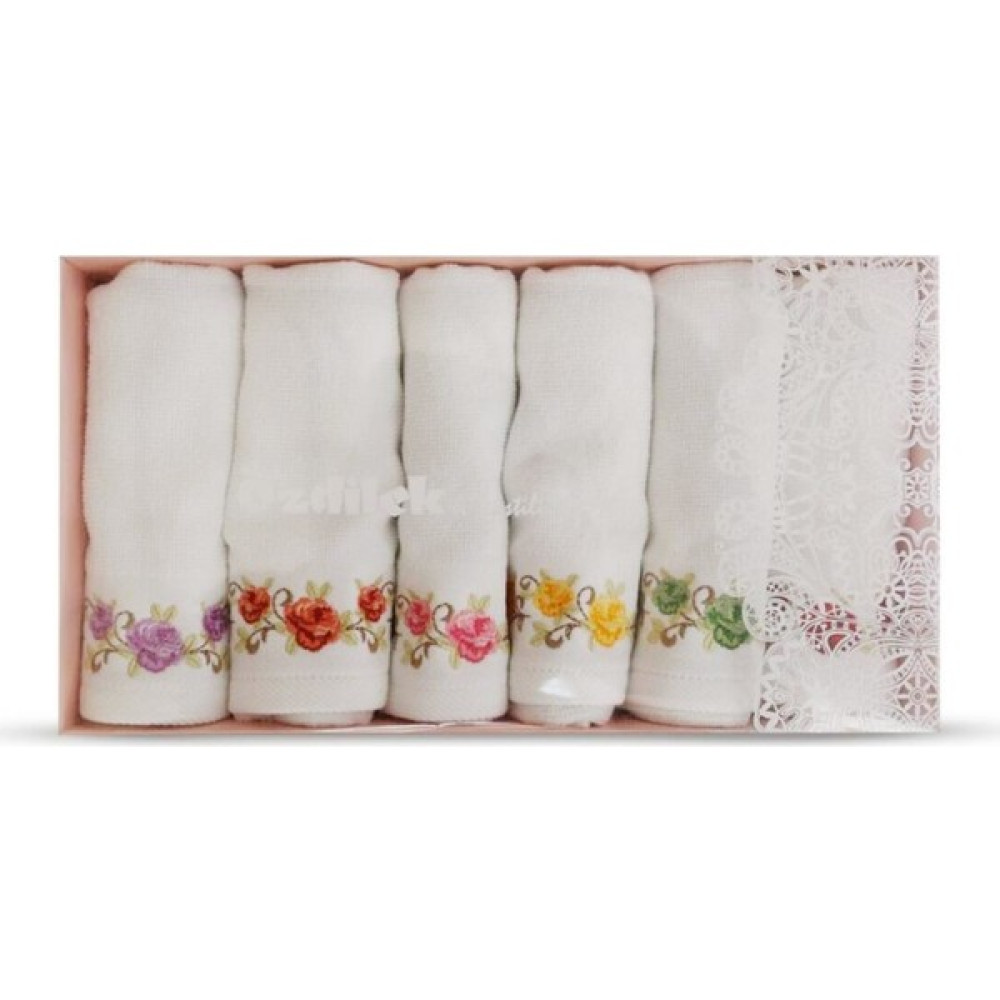 Özdilek Hale Beyaz Havlu 6 Lı Kutulu 30X50 - Renkli - 30 x 50 cm El / Yüz Havlusu Fiyatı