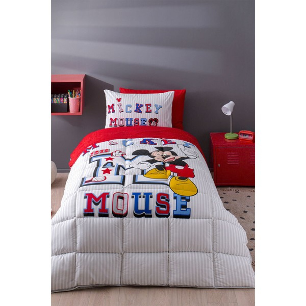 Özdilek Mickey Mouse Collage Tek Kişilik Disney Lisanslı Lastikli Fitted Çarşaf Çocuk Uyku Seti - Gri Yatak Seti / Uyku Seti Fiyatı