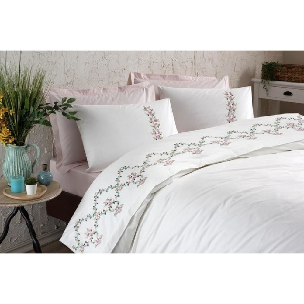 Özdilek Nakışlı Boutique Rose Çift Kişilik Nevresim Takımı - Rose - Pudra - 200 x 220  cm Nevresim Takımı Fiyatı