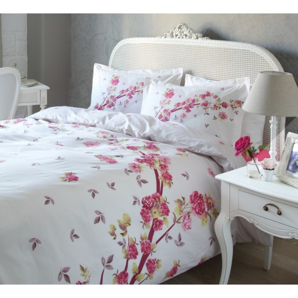 Özdilek Rf Çift Kişilik Nevresim Takımı Carmin - 220 x 230 cm - Beyaz - Pembe Nevresim Takımı Fiyatı