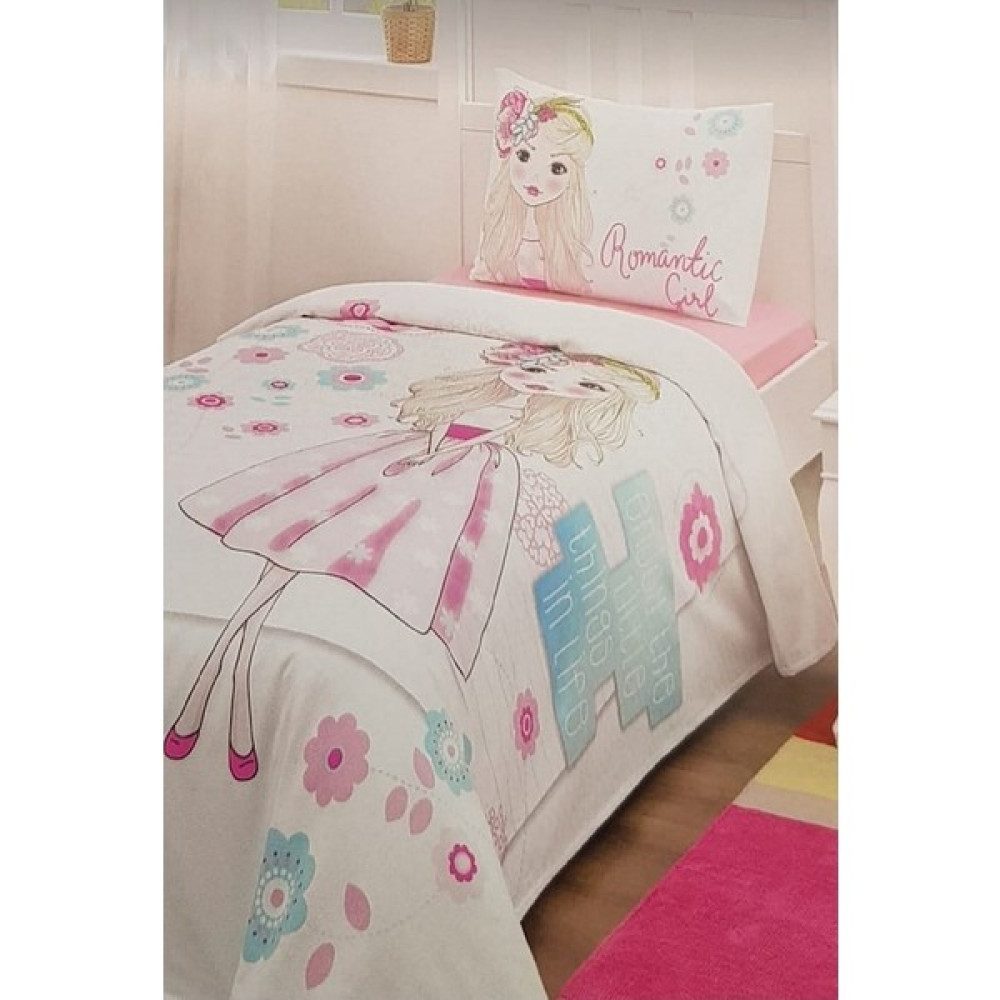 Özdilek Romantic Girl Pembe Tek Kişilik Pike Takımı Pike & Pike Takımı Fiyatı