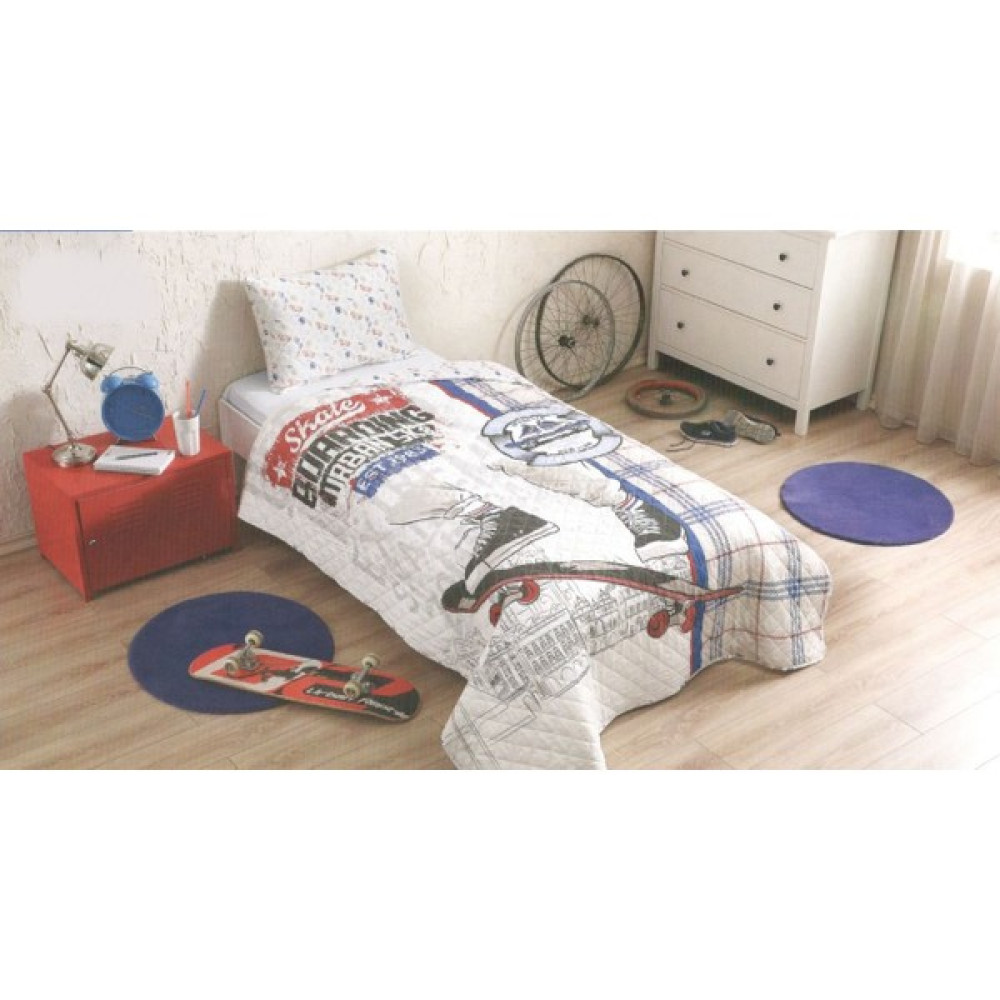 Özdilek Skate Tek Kişilik Yatak Örtüsü Seti - 160 x 230 cm - Renkli Yatak Örtüsü Fiyatı