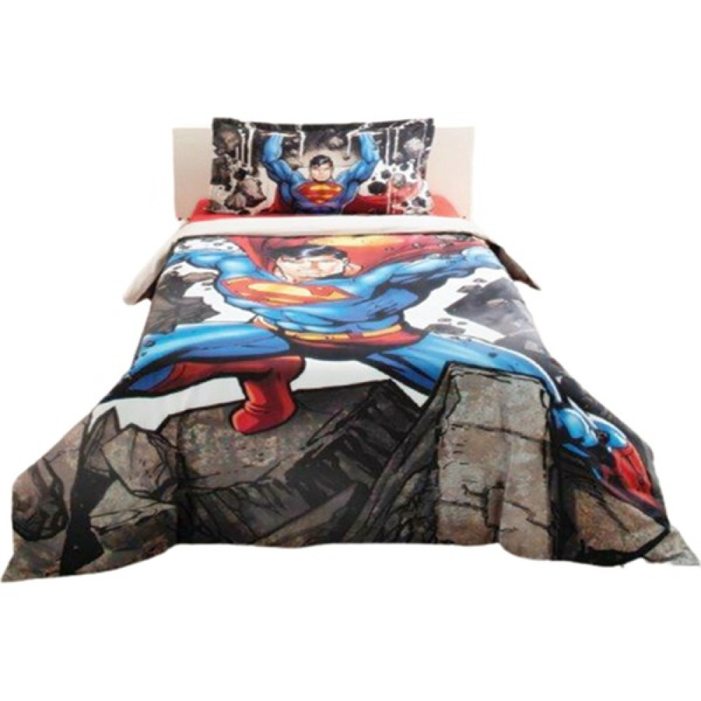 Özdilek Superman Stone Tek Kişilik Lisanslı Çocuk Nevresim Takımı Gri - Renkli - 160 x 220 cm Bebek Nevresim Takımı Fiyatı