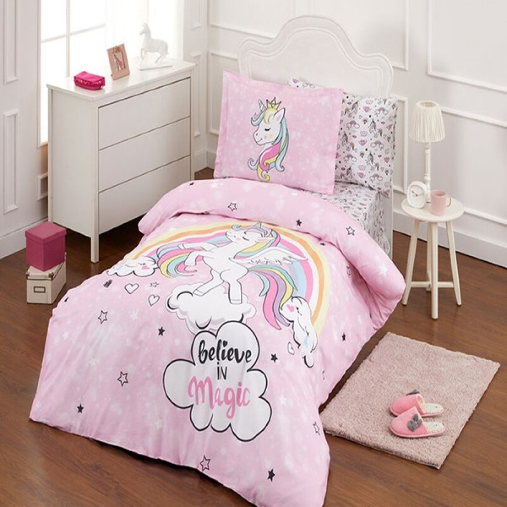 Özdilek Tek Kişilik Pike Takımı Unicorn - Pembe - 160 x 220 cm Alez / Yatak Koruyucu Fiyatı