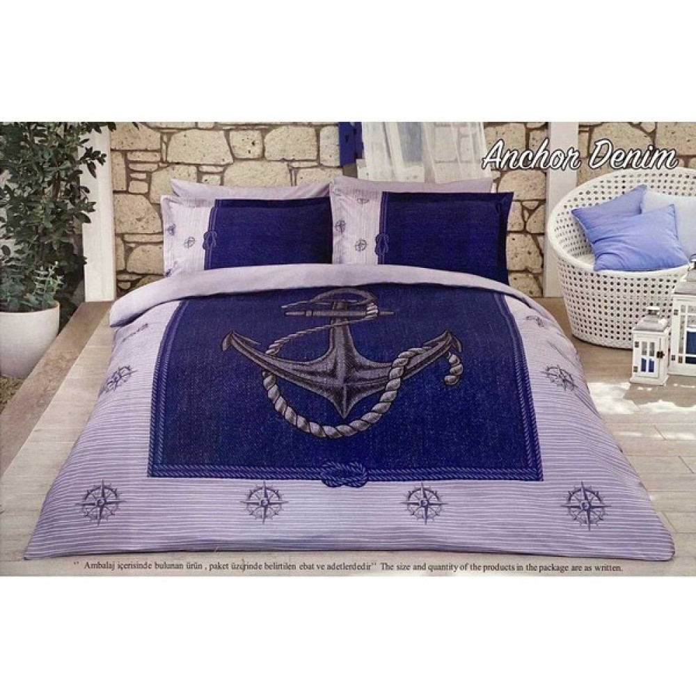 Özdilek Tek Kişilik Ranforce Pike Takımı Ancor Denim Gri - Renkli Pike & Pike Takımı Fiyatı