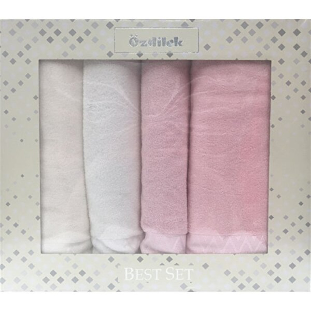 Özdilek Vera Best Set (Hamam Takımı) Krem - Pembe - 70 x 150 cm Banyo Havlusu Fiyatı