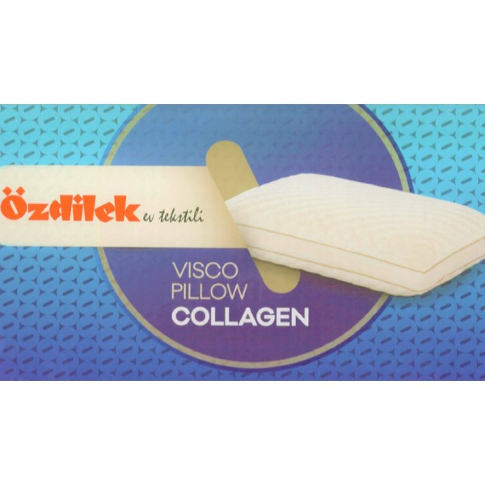 Özdilek Visco Collagen Yastık Körüklü Visco Yastık 60X40+5CM - 44 x 36 x 7 cm - Krem Rengi Yastık Fiyatı