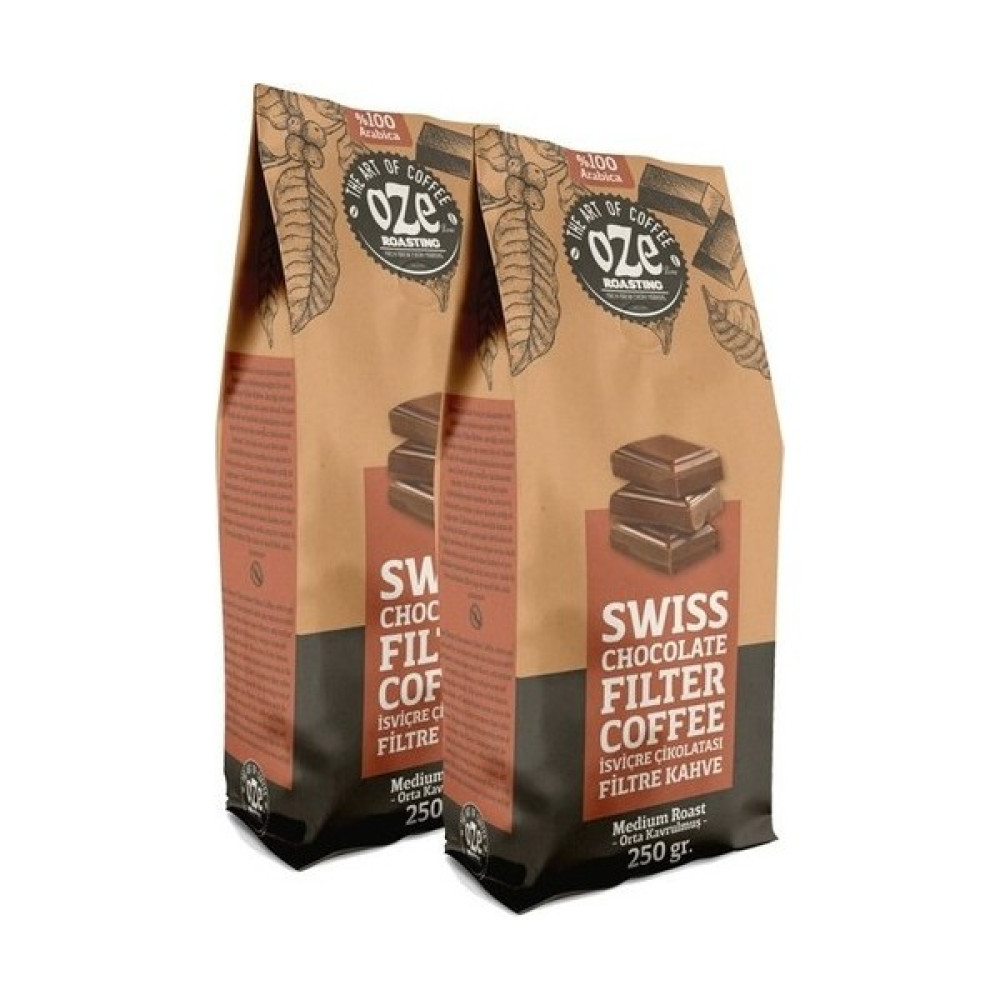 Oze Çikolata Aromalı Filtre Kahve 2'li 250G - 500 gr - Çekirdek (Öğütülmemiş) Kahve Fiyatı