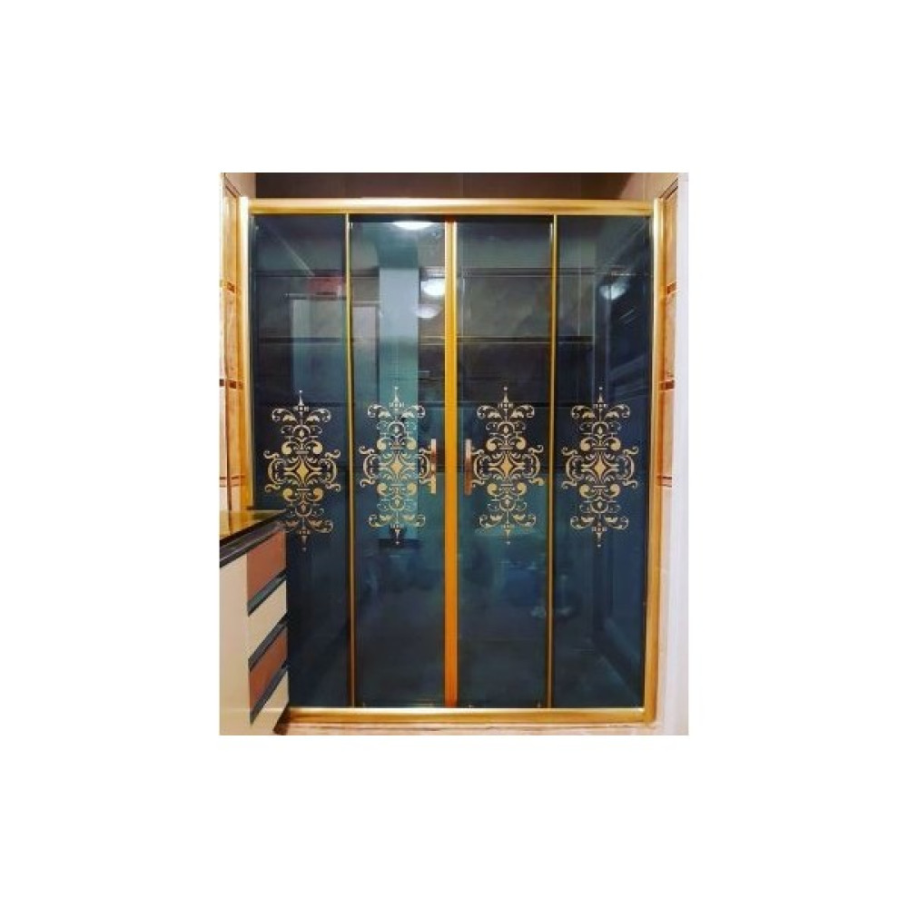 Özel Duş Özelduş 140*190 cm Arası Gold Profil 6 mm Füme Cam... - Yok Duşakabin Fiyatı