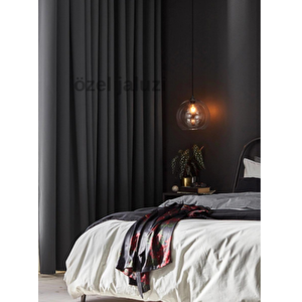 Özel Jaluzi 1. Kalite Antrasit Blackout (karartma) Pilesiz Güneşlik %100 Işık Geçirmez (529) 170x185 cm Fon Perde Fiyatı
