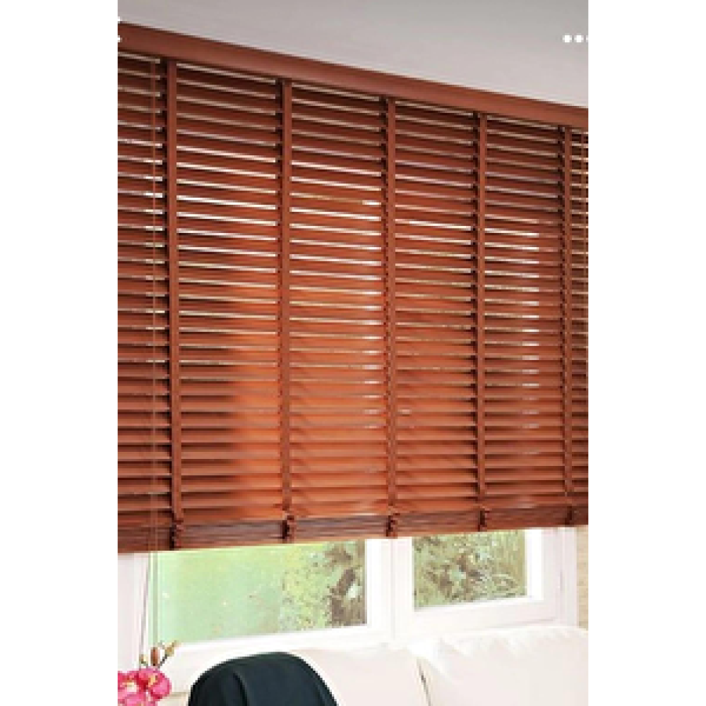 Özel Jaluzi Açık Kahverengi 50 Mm Ahşap Jaluzi 150x190 cm Jaluzi Perde Fiyatı