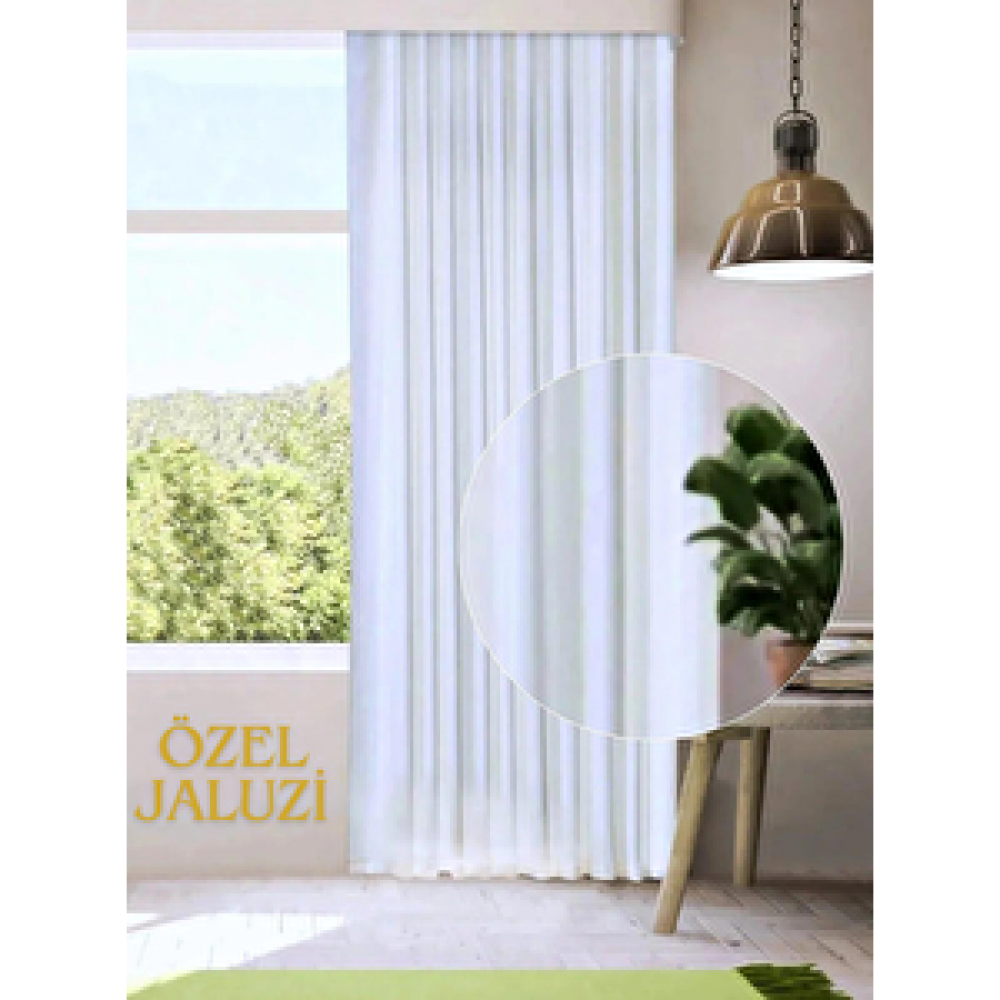 Özel Jaluzi Beyaz Saten Güneşlik Perde 170x240 cm Güneşlik Fiyatı