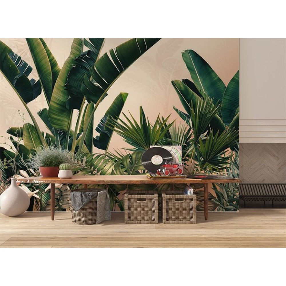 Özen Duvar Kağıdı Büyük Tropikal Ağaçlar ve Renkli Yapraklar Duvar Kağıdı - 350 x 230 cm Duvar Kağıdı Fiyatı