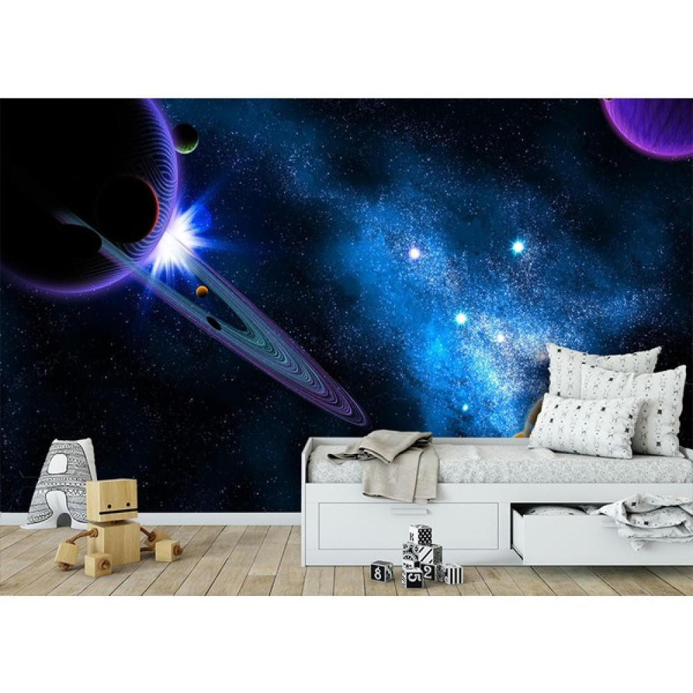 Özen Duvar Kağıdı Galaxy Çocuk Odası Duvar Kağıdı - Beyaz - 250 x 170 cm Duvar Kağıdı Fiyatı