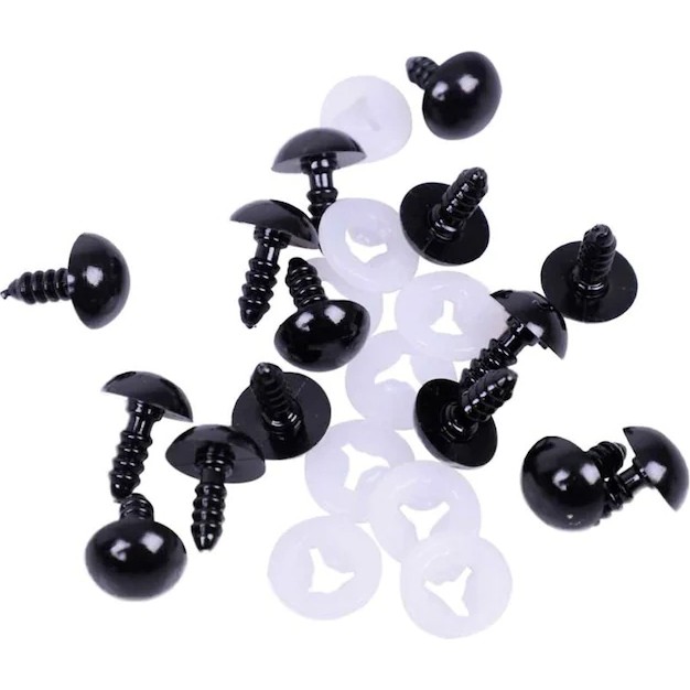 Özene Bezene 25 Çift 16 mm Siyah Amigurumi Kilitli Göz - # Diğer Fiyatı