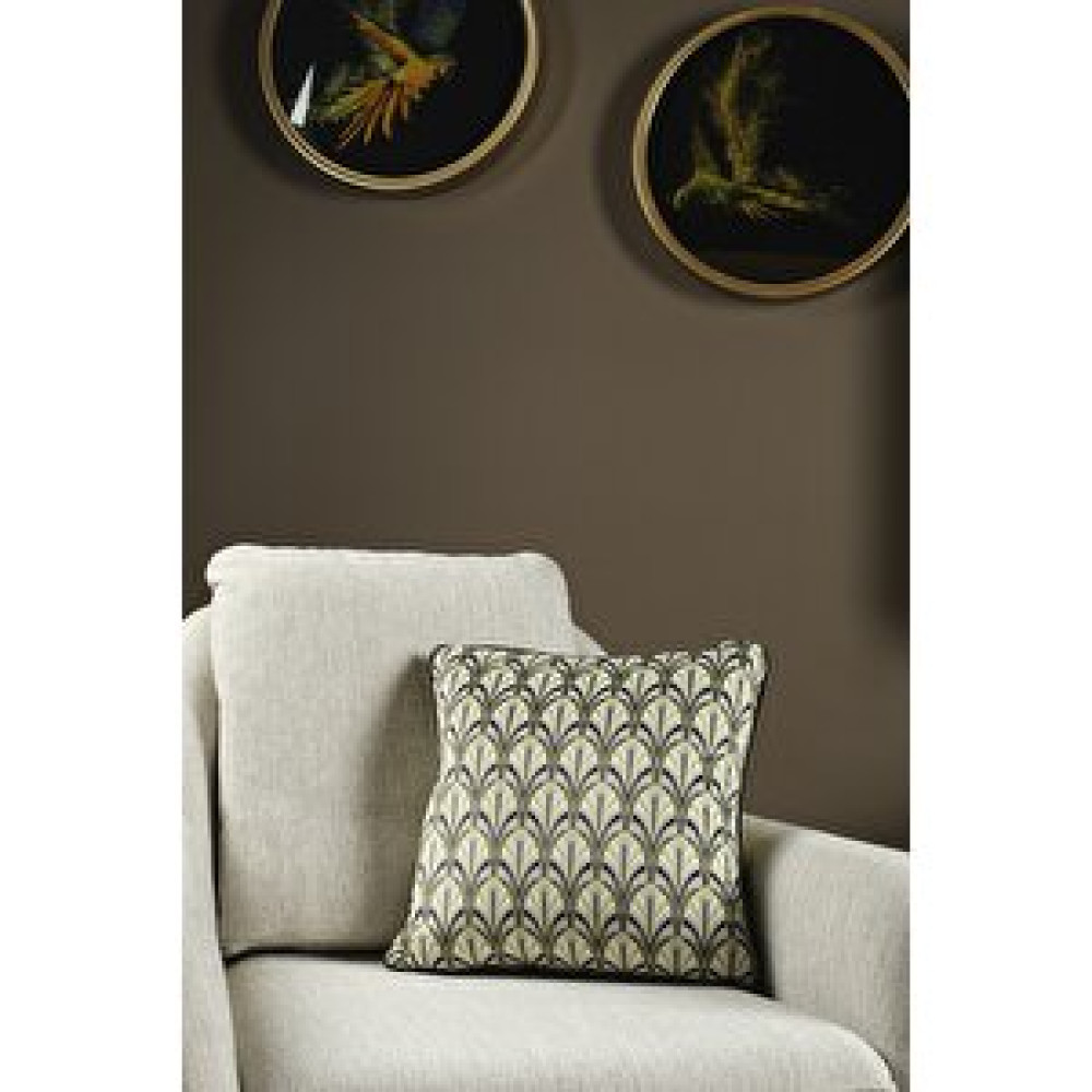 Özenev Lüks Kadife 43x43 Cm Kırlent Kılıfı Dekoratif Yumuşak Salon Koltuk Avangart Biyeli Yeşil Yeşil Etnik Kırlent / Mobilya Yastığı Fiyatı