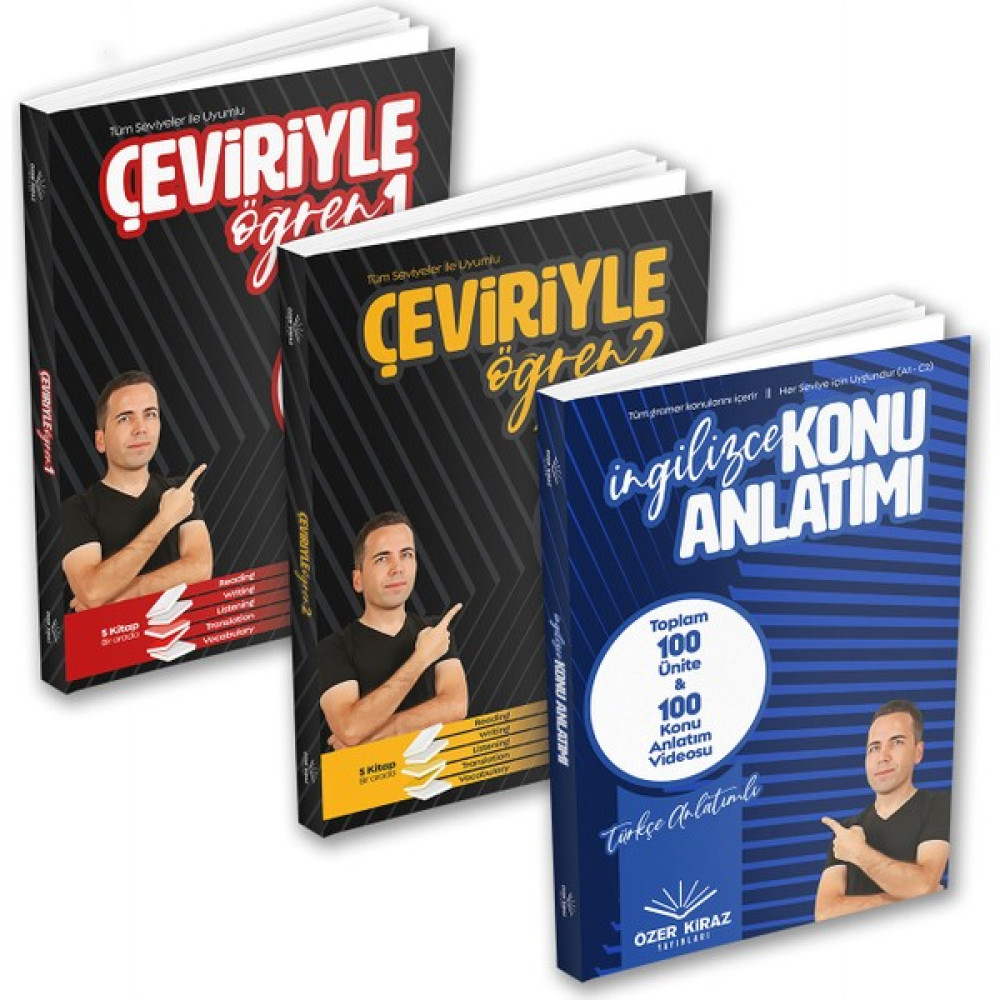 Özer Kiraz Yayınları Video Destekli Genel İngilizce Seti 3 Kitap Yabancı Dil Öğretici Kitaplar ve Eğitim Setleri Fiyatı