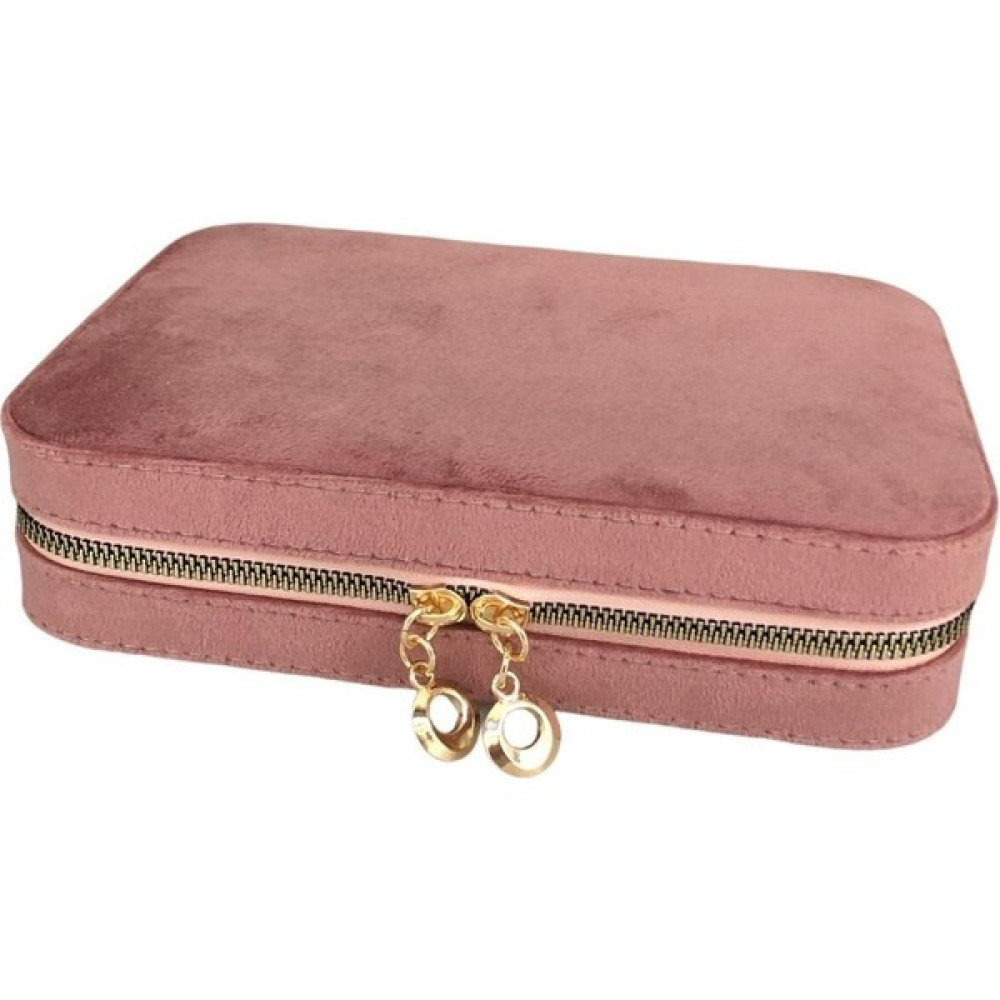 Özer Kutu Fermuarlı Deri (Ahşap Kasalı )Büyük Boy Takı, Seyahat ve Mücevher Çantası,kutusu Rose SÜET(14X21 Cm) - 14X21 - Pudra Eşya Saklama Kutusu Fiyatı
