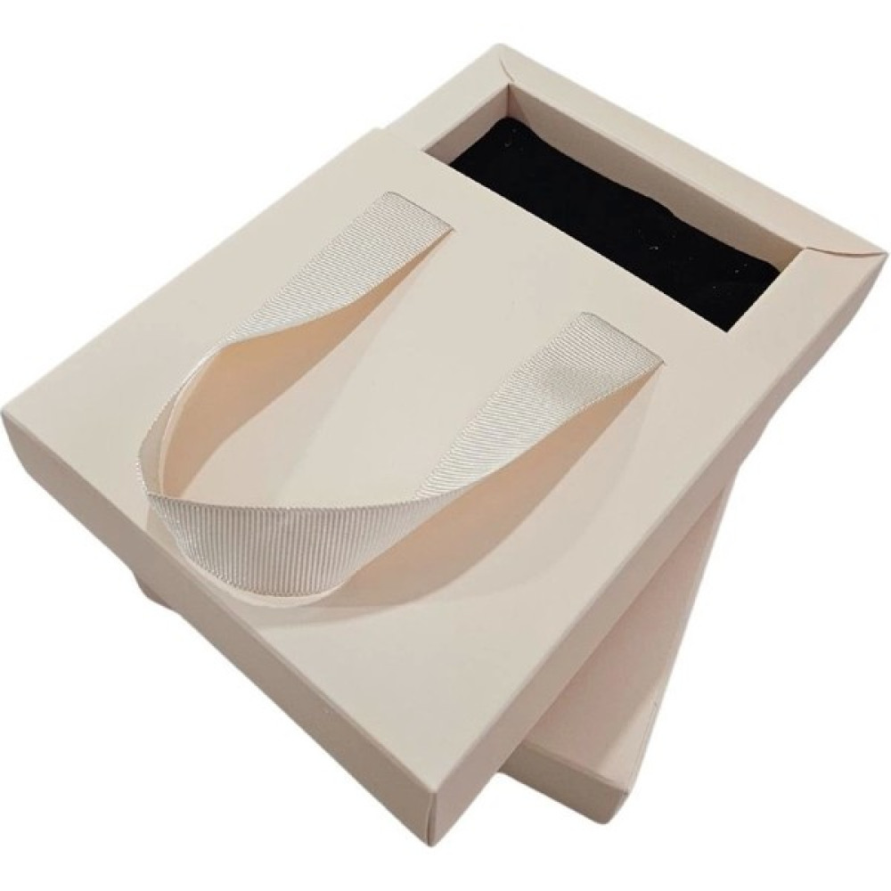Özer Kutu Krem 1 Adet Çekmeceli ve Çantalı Karton Kolye&mini Set Kutusu (12X12 cm ) Eşya Saklama Kutusu Fiyatı
