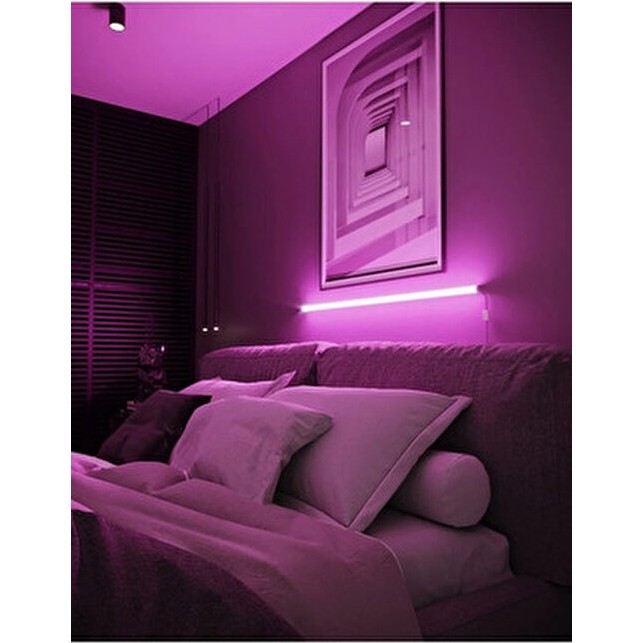 Özer Light Rgb LED Oda Aydınlatma Sistemi 120 cm Metal Duvar Modeli Çok Özellikli Full Renk Lambader - Çok Renkli Diğer Fiyatı