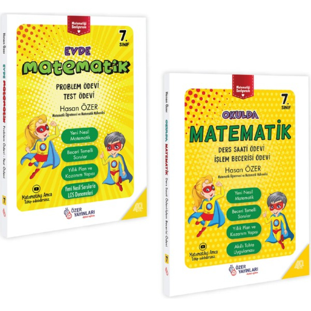 Özer Yayınları Okulda - Evde Ortaokul 7. Sınıf Matematik Seti Matematik Fiyatı